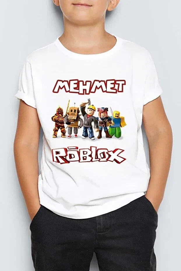 Детская футболка с принтом Isme custom roblox printed unisex kids t-shirt t-shirt mr-08 Morinna, No Color