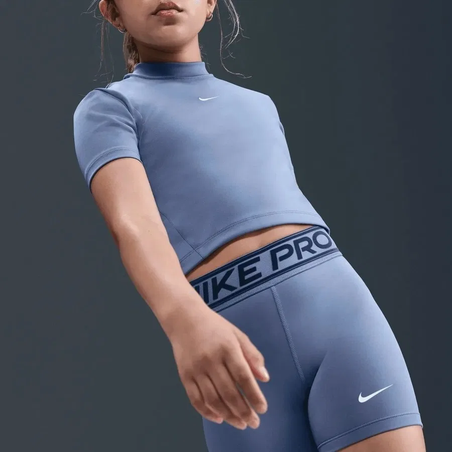 Спортивные шорты-тайтсы с принтом Nike Pro, Сине-белый — фото 3