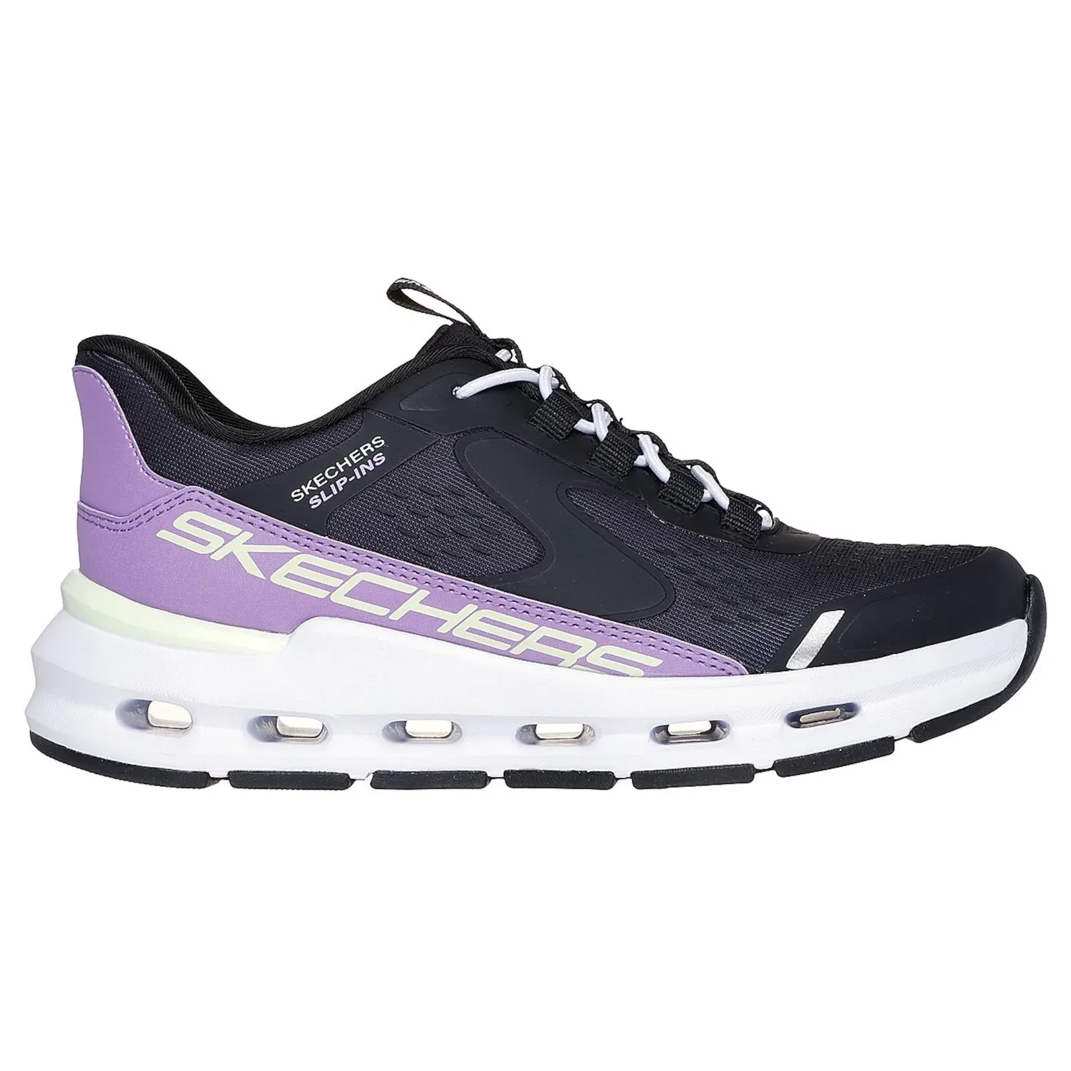 Детские кроссовки-слипоны с технологией Slip-ins Skechers, Black-Purple — фото 4