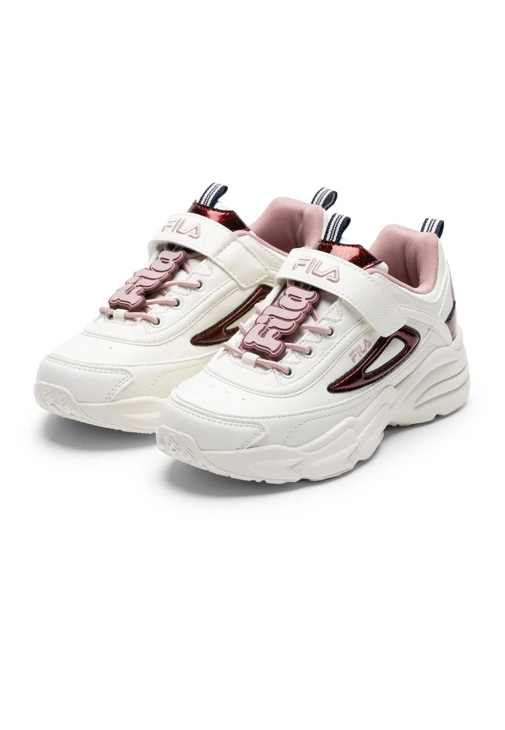 Детские кроссовки для девочек с клампи-дизайном FILA SKYE FL, Fila, Цвет Weiss / Rosa — фото 2