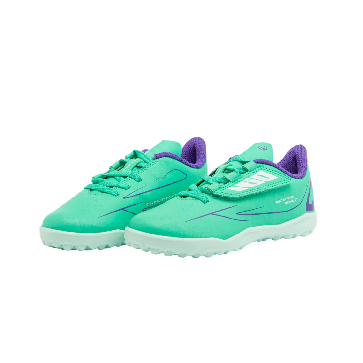 Детские футбольные бутсы с фиксирующей посадкой, размер 30 см, DECATHLON, Light Grass — фото 4