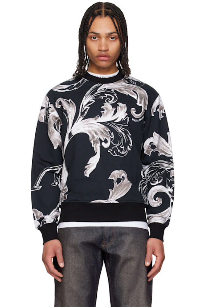 

Черная графическая толстовка Versace Jeans Couture