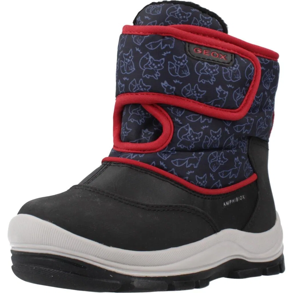 Детские ботинки с технологией Amphibiox Geox Modell B Flanfil Boy B Abx, Schwarz Rot