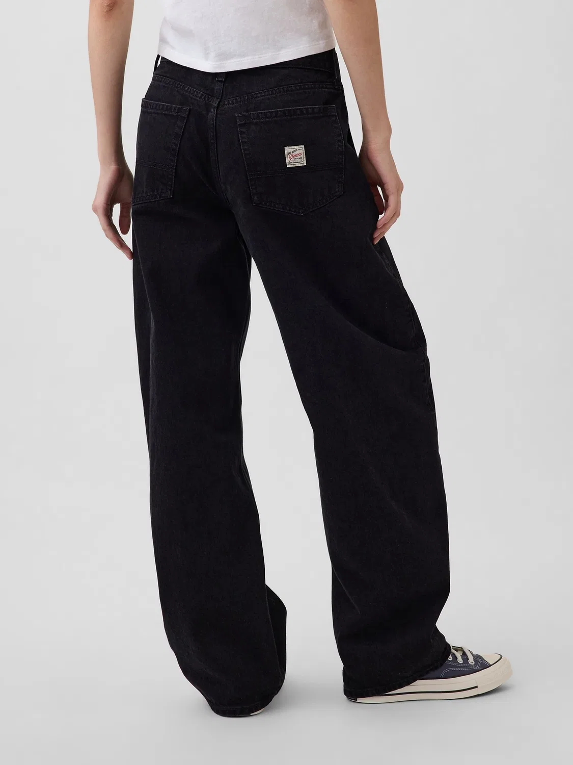 Джинсы-бананы высокие Gap Black — фото 2