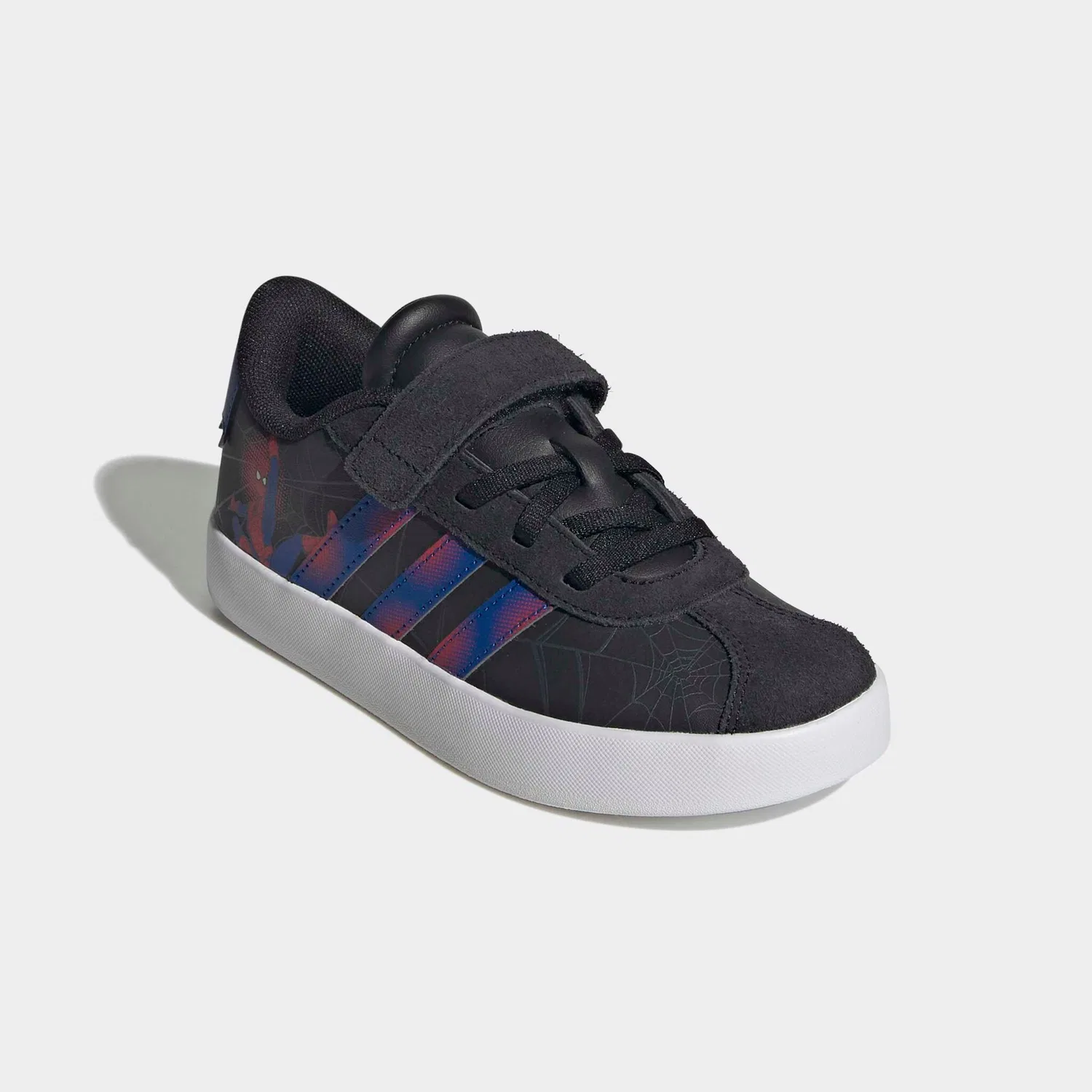 Детские кроссовки с липучками Adidas Sportswear, Core Black/Royal Blue/Violet