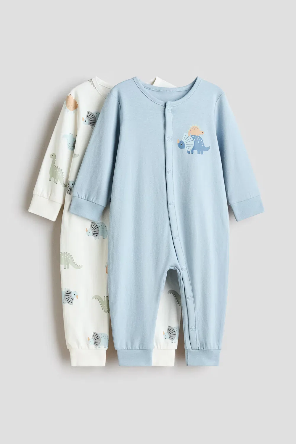 Комплект из 2 хлопковых пижам H&M, Hellblau/Dinosaurier