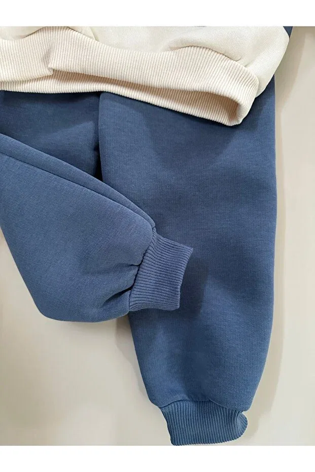 Детский комплект свитшота и брюк на флисе для мальчиков Mavu baby Cool Boy Minibilx Baby, Navy Blue — фото 4