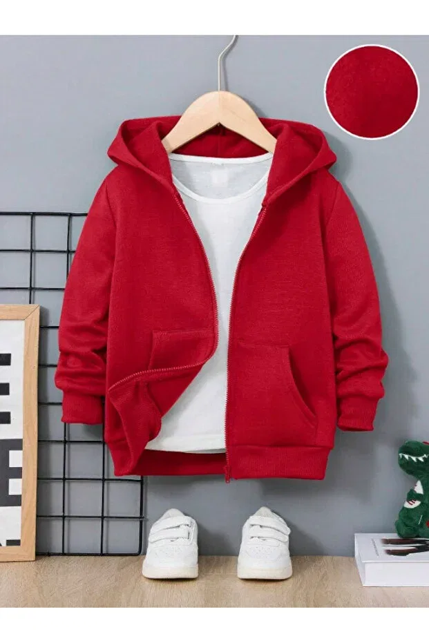 Детский кардиган с капюшоном Novibe, Red
