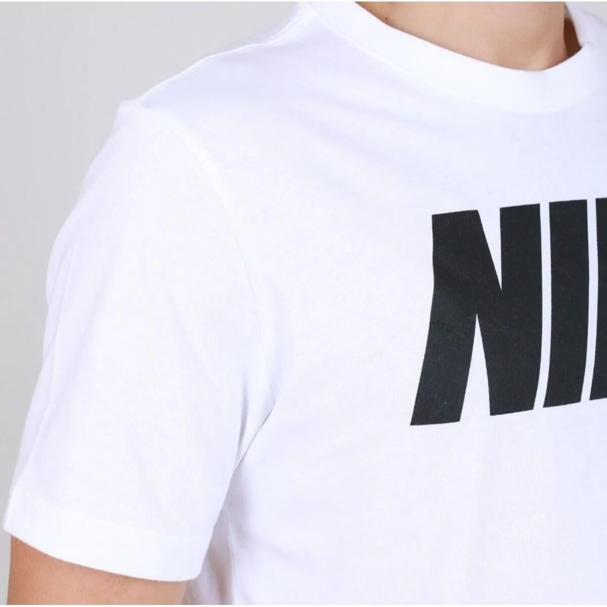 Мужская футболка с принтом Nike M Nsw Tee Nike Block1 Fs, Weiß — фото 4