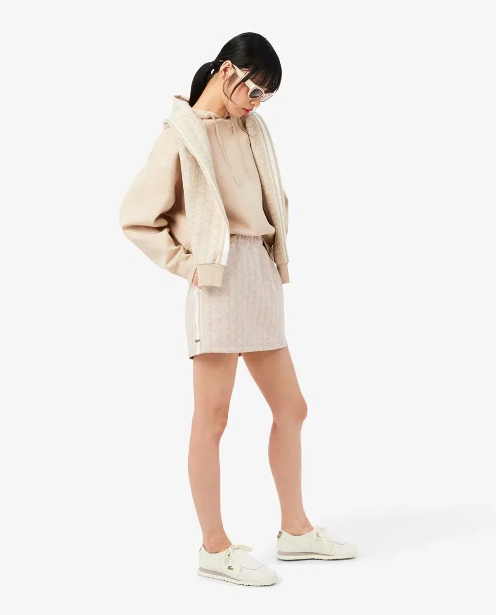 Юбка Lacoste Beige из жаккарда с монограммой — фото 4