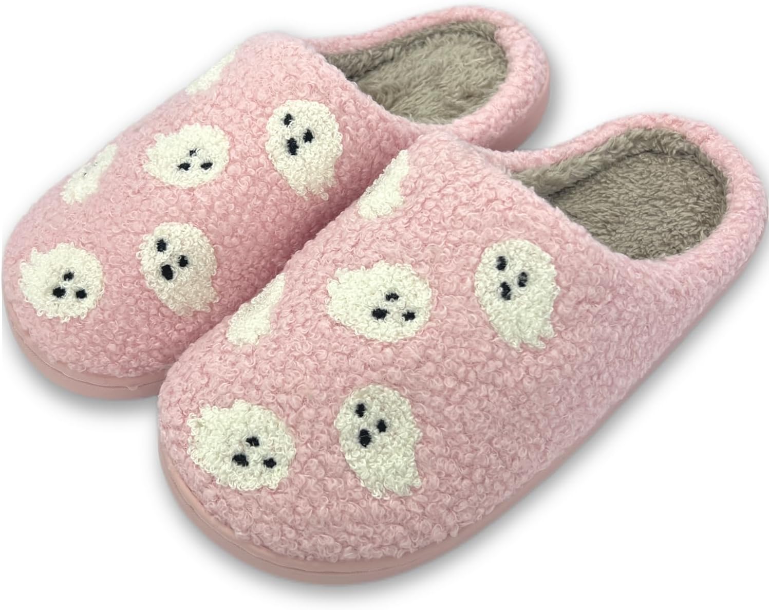 

Мультяшные тапочки для женщин и мужчин, милые, уютные, плюшевые, теплые тапочки на дома и улицу, «Встретимся в полночь», клубника, гриб, злые глаза, сердечки-любовь V Opxin, розовый