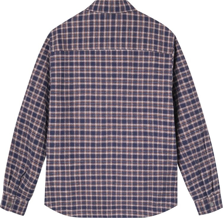 Рубашка Stussy Sherpa Lined Plaid Shirt 'Navy', разноцветный — фото 3