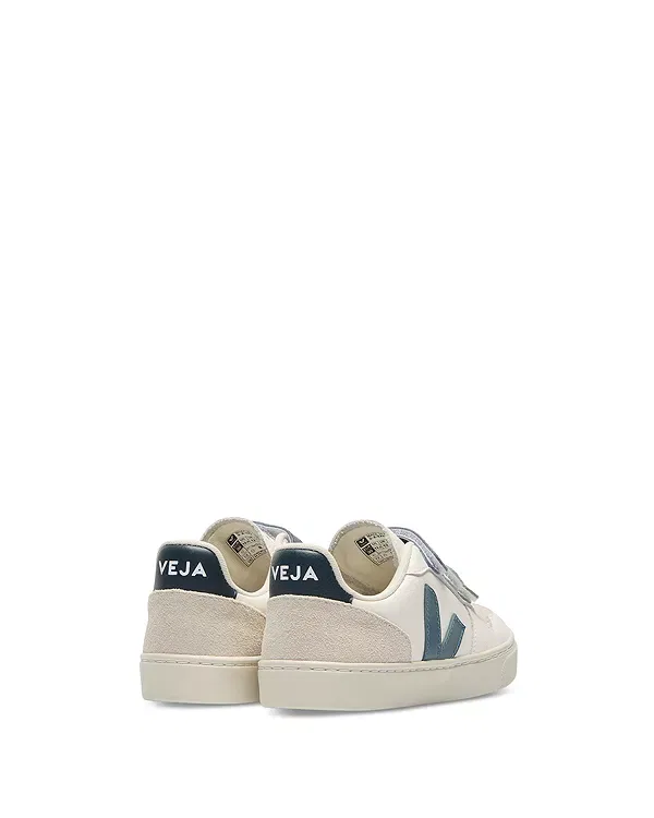 Детские кроссовки для девочек с липучками Unisex Small V 10 Sneakers Veja, White California — фото 2