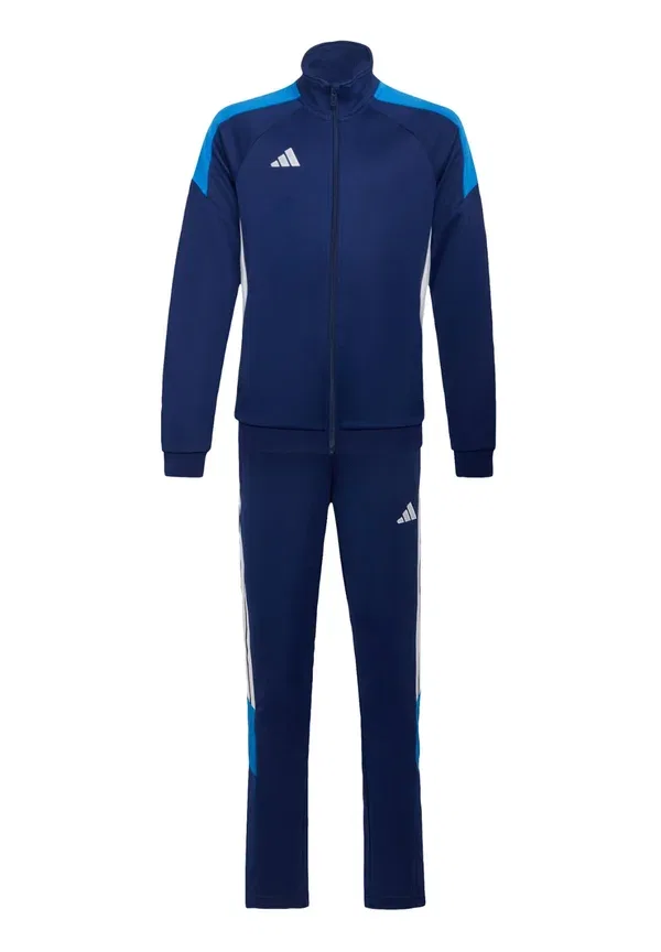 Спортивный костюм Tiro Essential унисекс - спортивный костюм Adidas Performance, белый/темно-синий