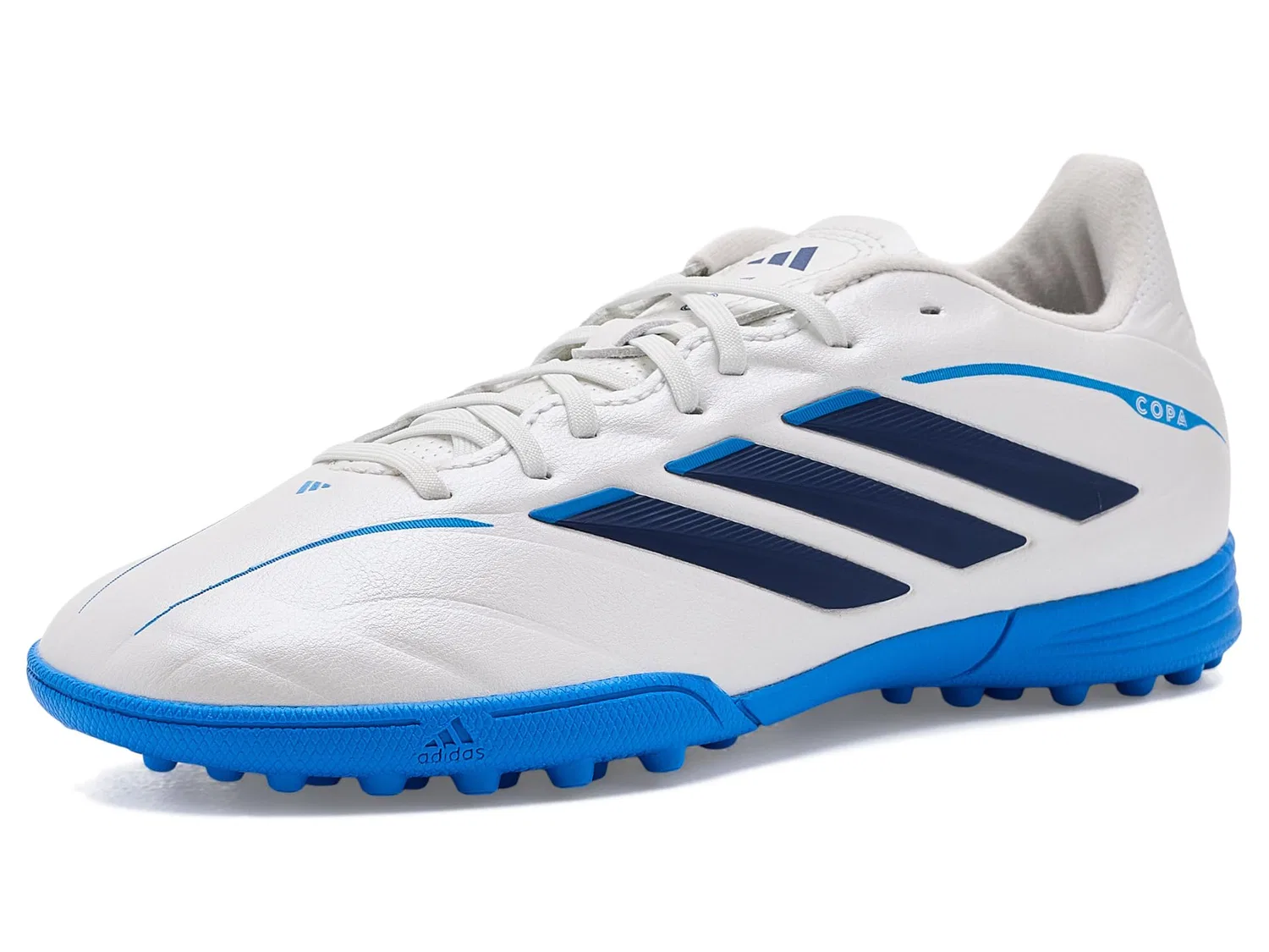 Бутсы Copa Pure IV League Turf (для маленьких и больших детей) Adidas Kids, Zero Metallic/Dark Blue/Lucid Ray Blue
