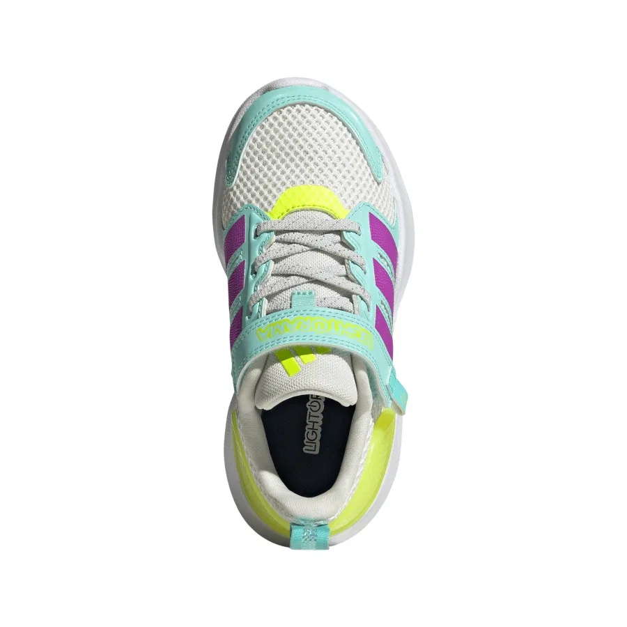 Детские кроссовки с LED-подсветкой LIGHTORAMA RNR EL C adidas, Белый — фото 4