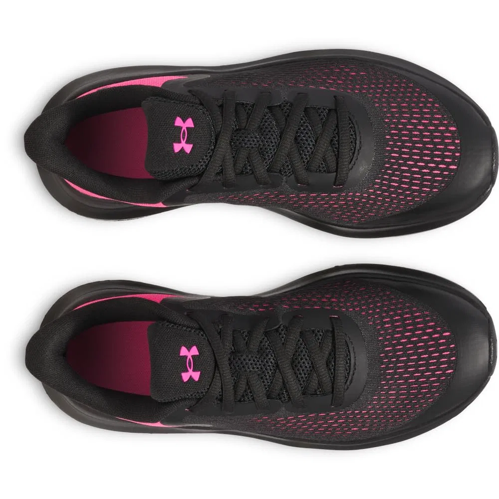 Детские кроссовки для девочек с шнуровкой Grade School Rogue 5 Under Armour, Nero Rosa Aero Rosa Aeronautico — фото 4