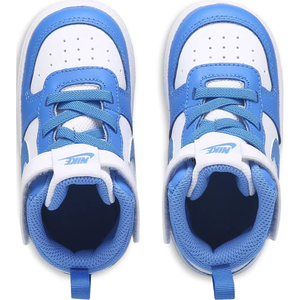 Детские кроссовки Kids' Court Borough Mid 2 High Top для малышей Nike, White/Blue — фото 4