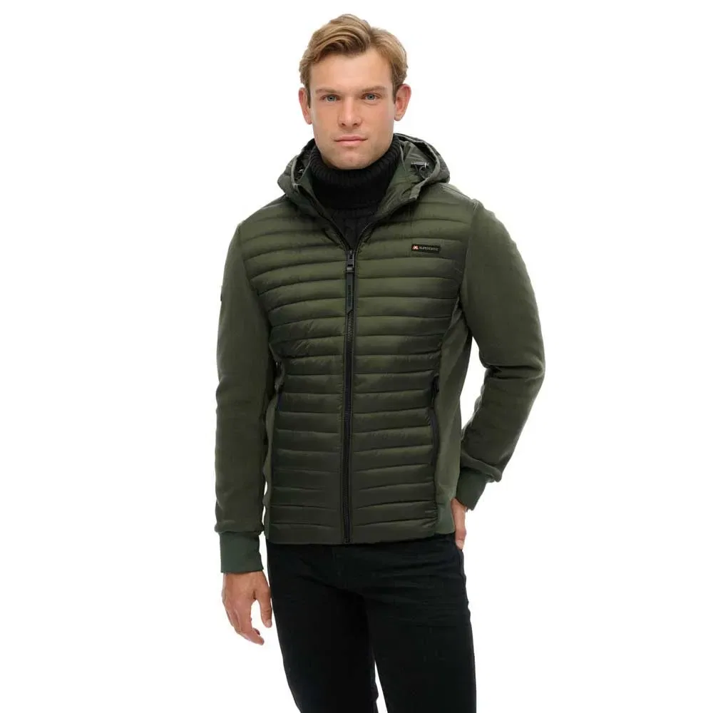 Куртка Storm Fleece Hybrid Superdry, зеленый