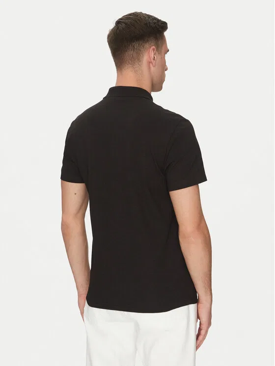 Поло Lacoste Regular Fit, мужское, однотонное, черный — фото 3