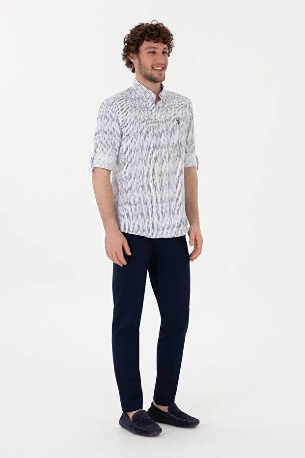 Мужские брюки из текстиля Узкий покрой U.S. Polo Assn., Navy Blue — фото 3