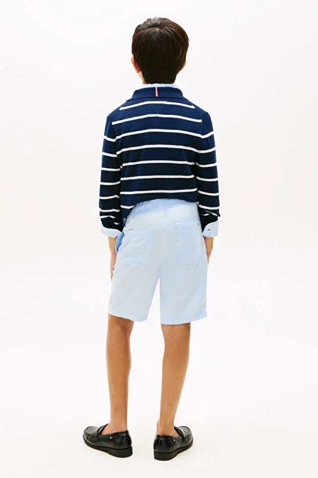Детские шорты для мальчиков льняные Tommy Hilfiger, Blue — фото 4