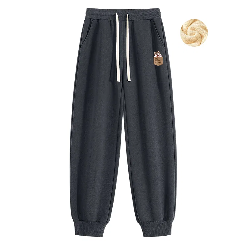 Детские утепленные джинсы с начесом Tonlion, Цвет: (Heavyweight Alpaca Wool)Dark Gray (tb Wishing Dog Pants Label)