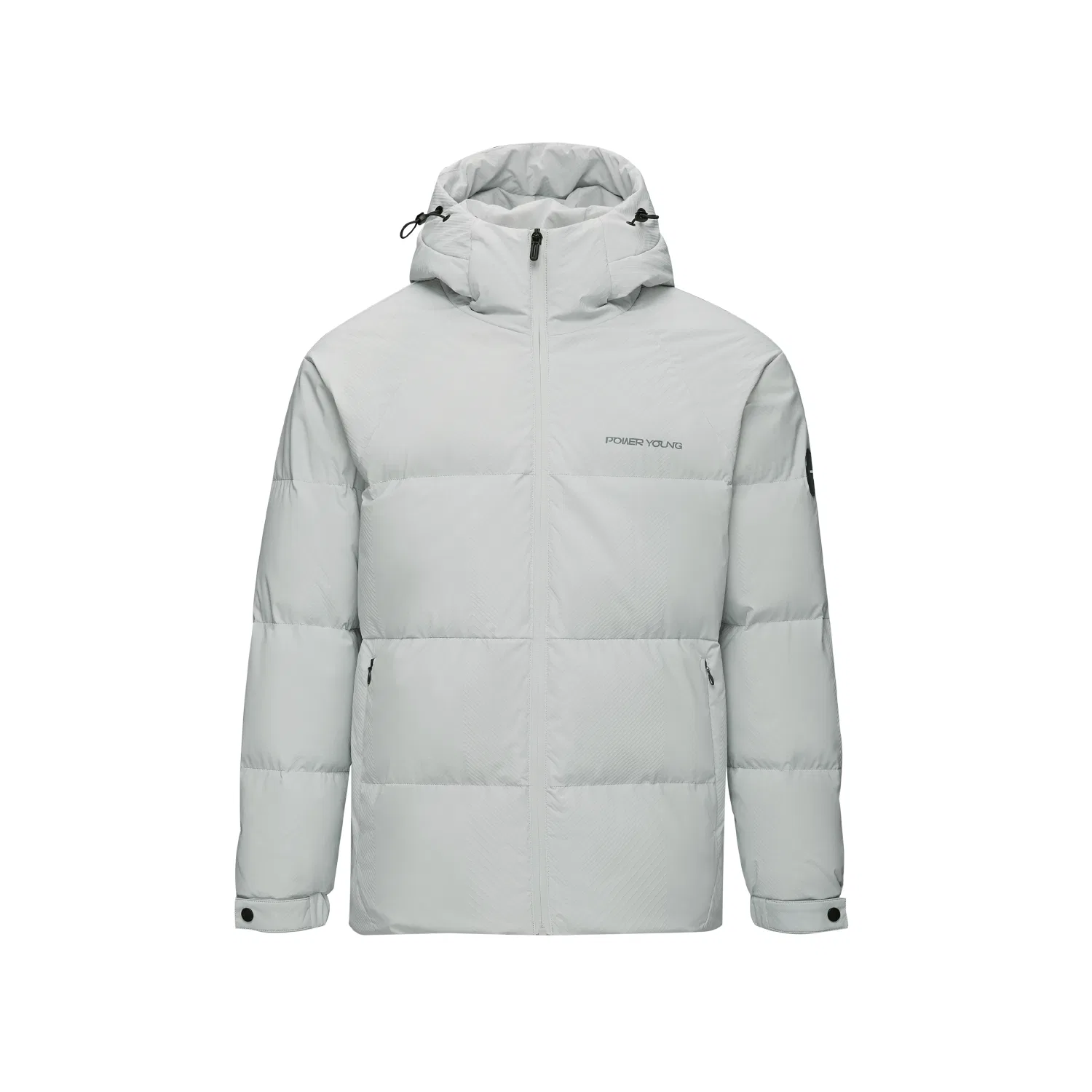 Детский пуховик с принтом HLA Power Young Down Jacket, Light Gray 4E