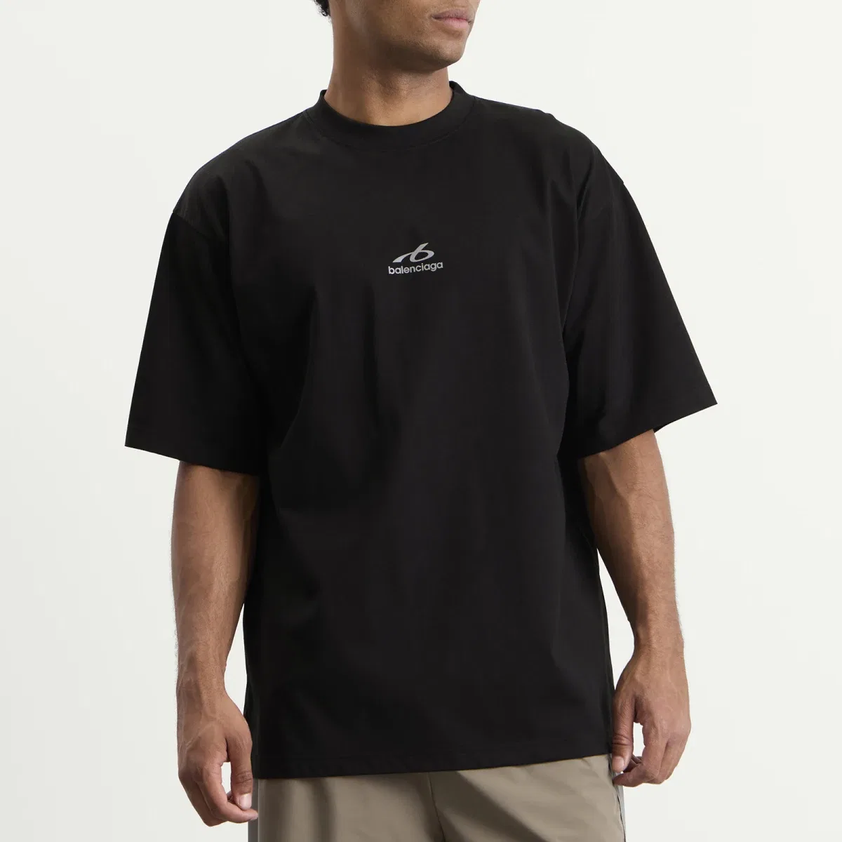 Футболка с принтом Logo Balenciaga, Black — фото 2