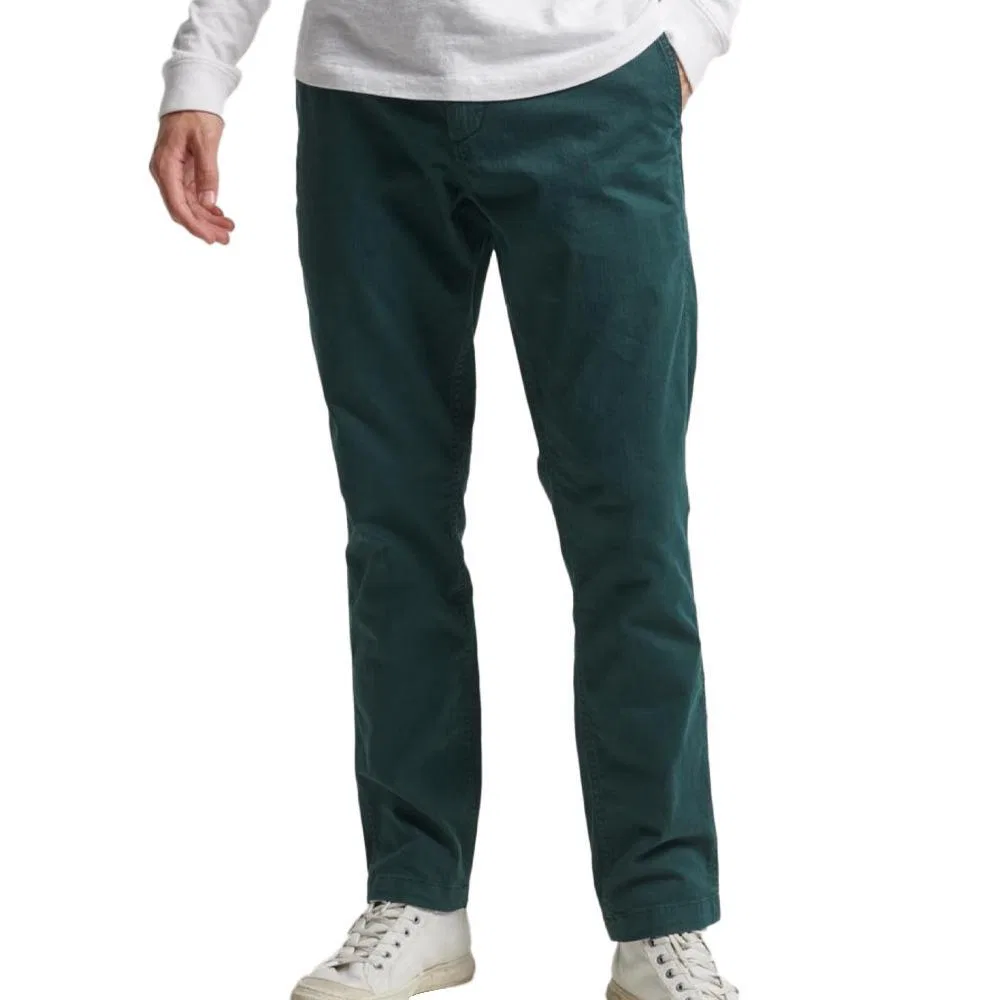 Мужские хлопковые чиносы Superdry, Цвет Grun Lagunengrun