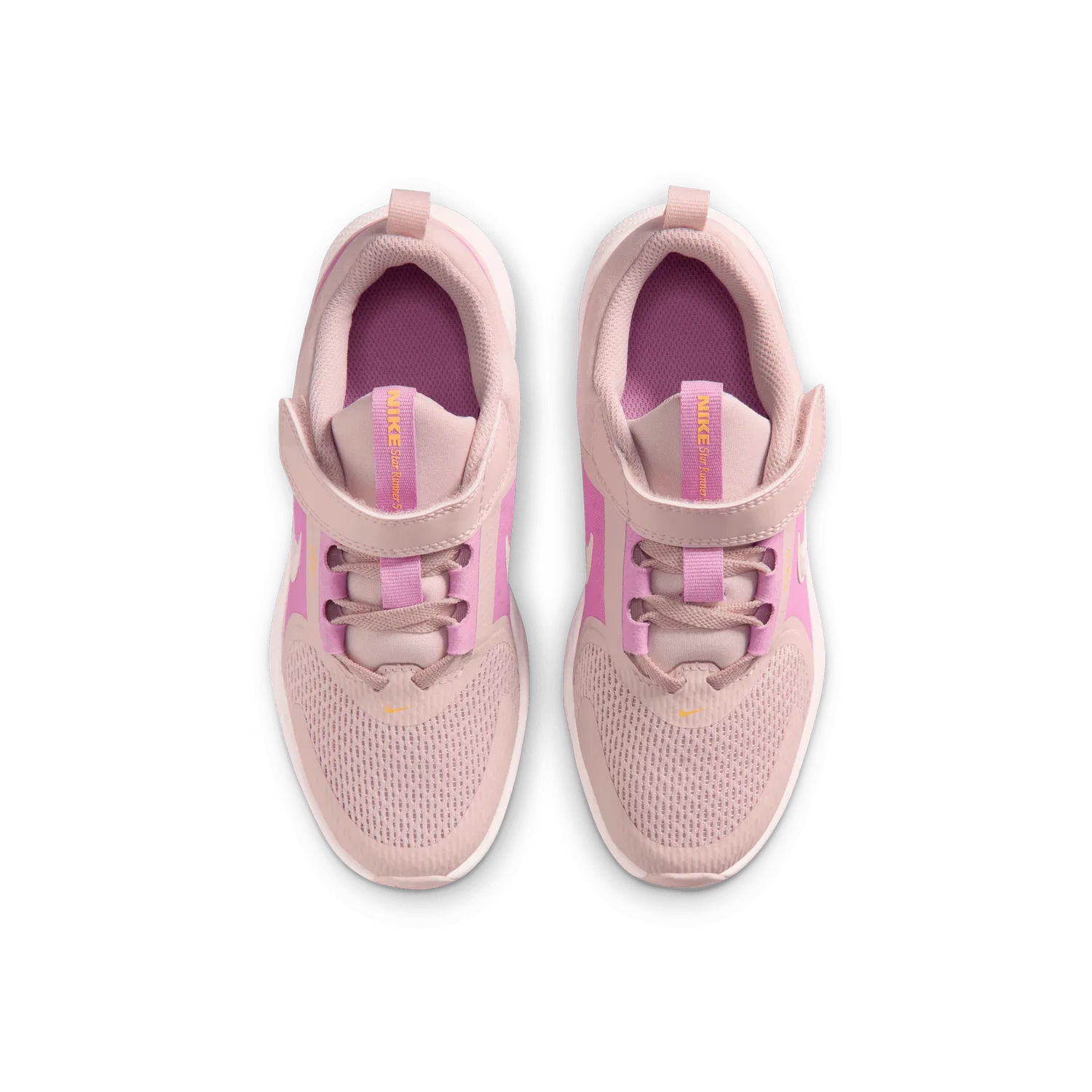 Детские беговые кроссовки с эластичной шнуровкой Nike STAR RUNNER 5 PS, цвет Rose Gold — фото 2