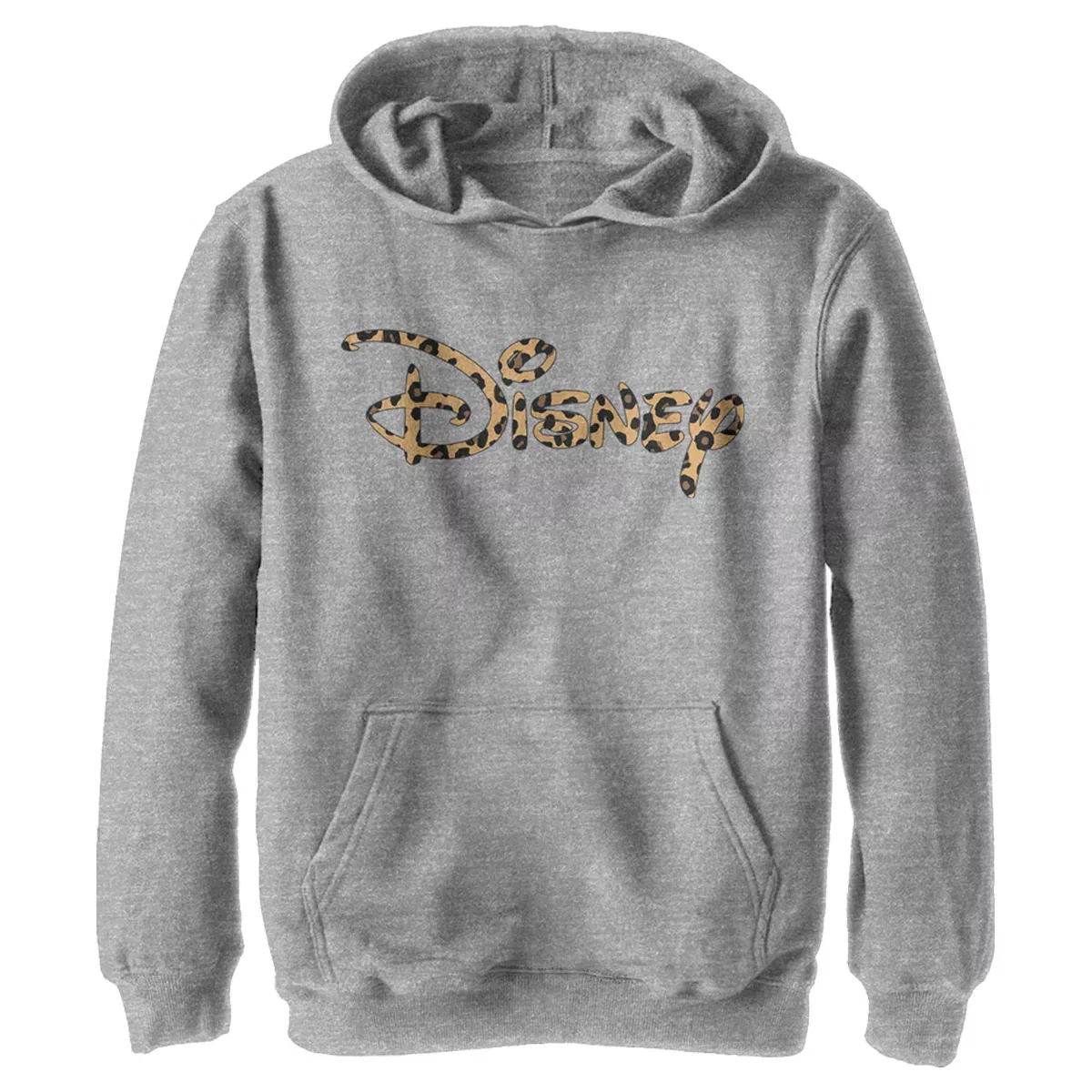 Детский худи с принтом Leopard Logo Pull Over Hoodie Disney, Athletic Heather