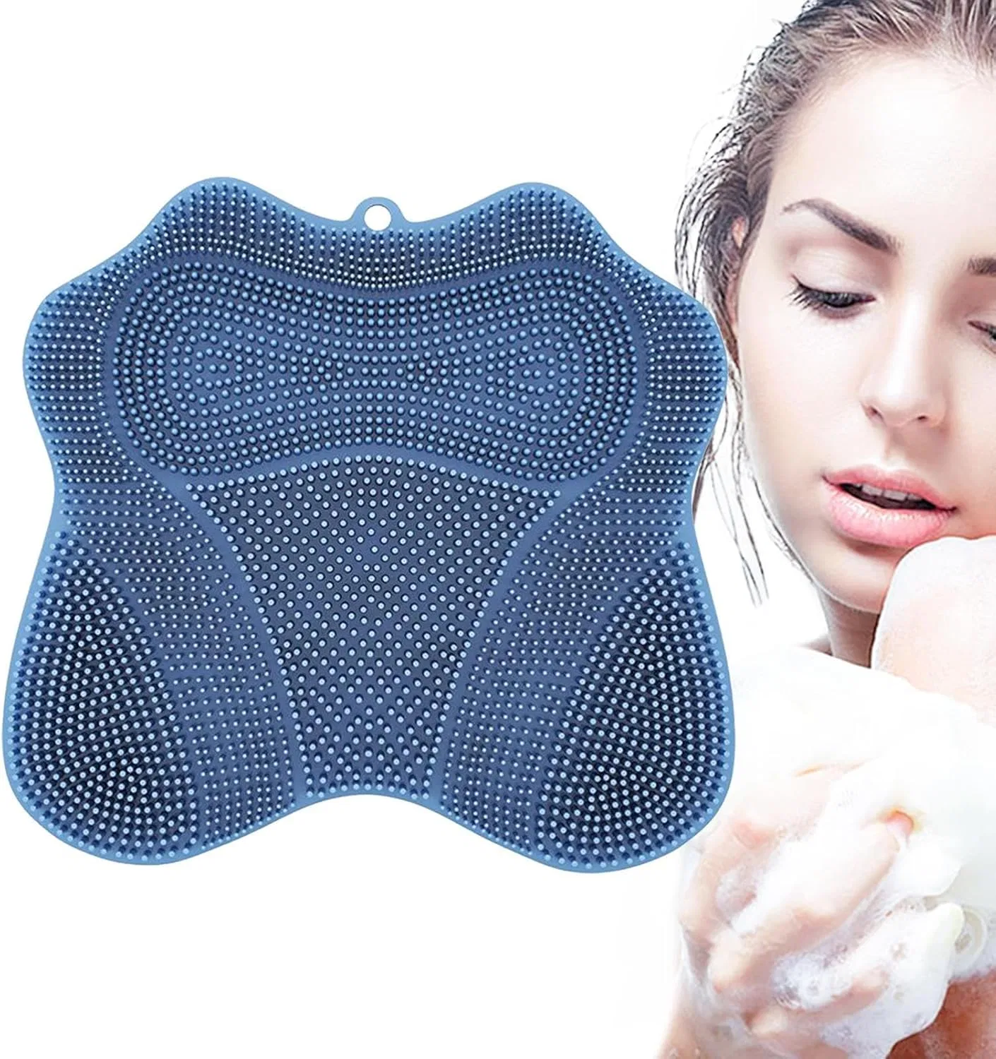 Щетка для ног Silicone Foot Scrubber, силиконовая, синяя Generisch