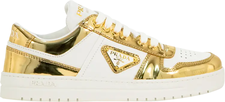 Кроссовки Prada Wmns Downtown Leather Platinum Gold, белый