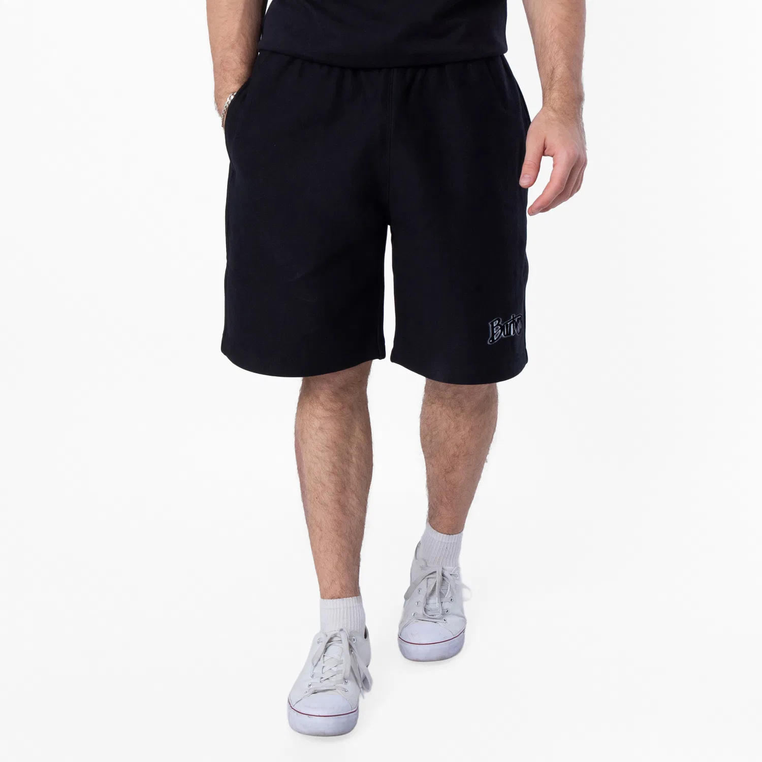 Шорты хлопковые с логотипом Men's Logo Cotton Shorts Burberry, Coal