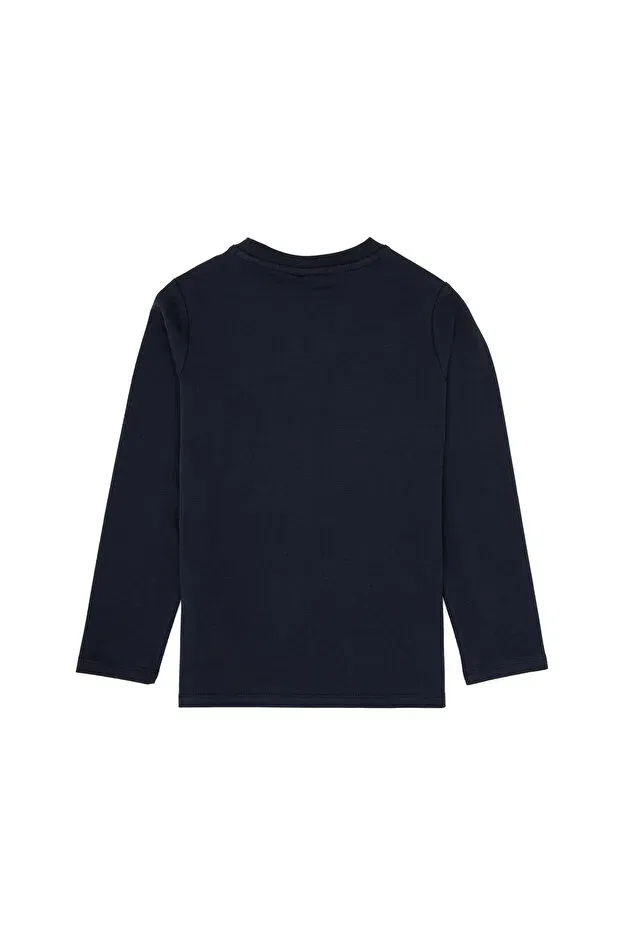 Детское для мальчиков свитшот с длинным рукавом U.S. Polo Assn., Light Navy Blue — фото 2
