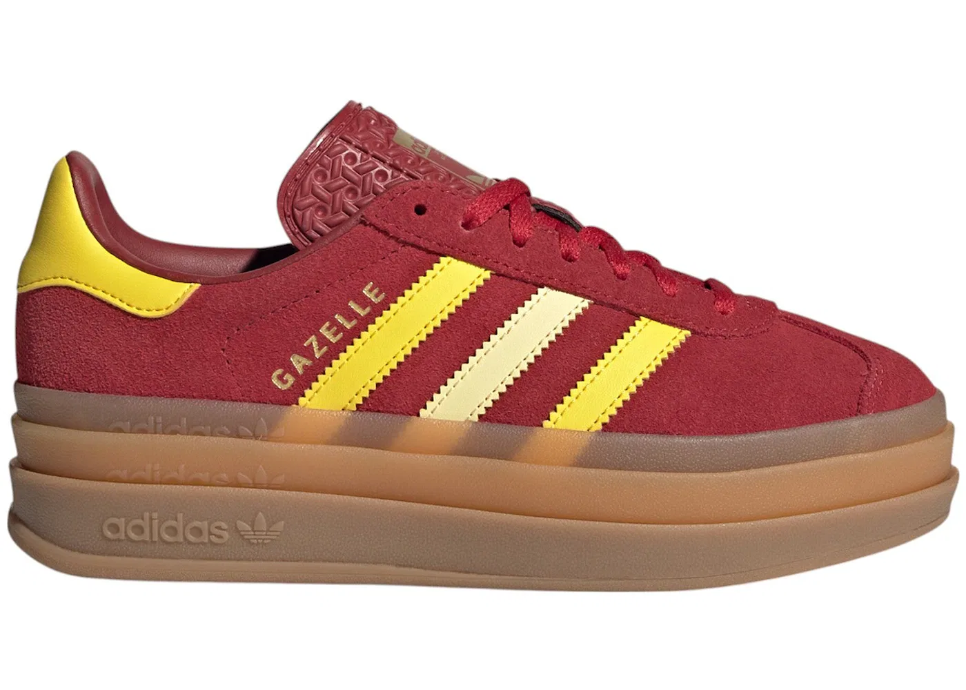 Детские кроссовки Lifestyle Adidas Gazelle Bold, Team Victory Red/Yellow/Gold Metallic