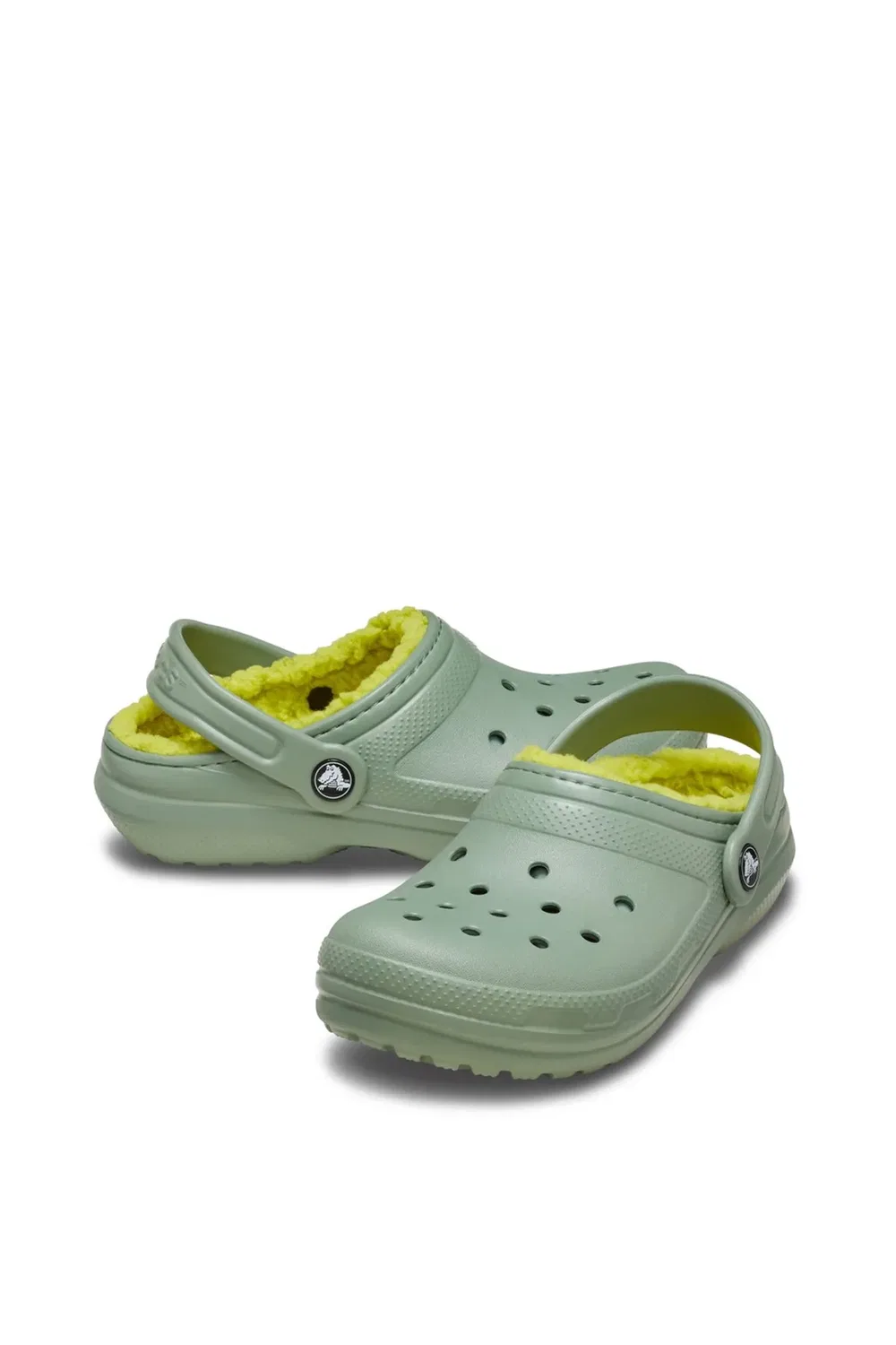 Детские классические утепленные клоги с подкладкой Crocs, Green — фото 3