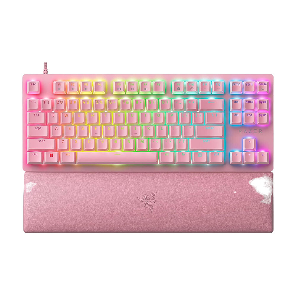 

Клавиатура игровая Razer Huntsman V2 TKL, Linear Optical, розовый, английская раскладка