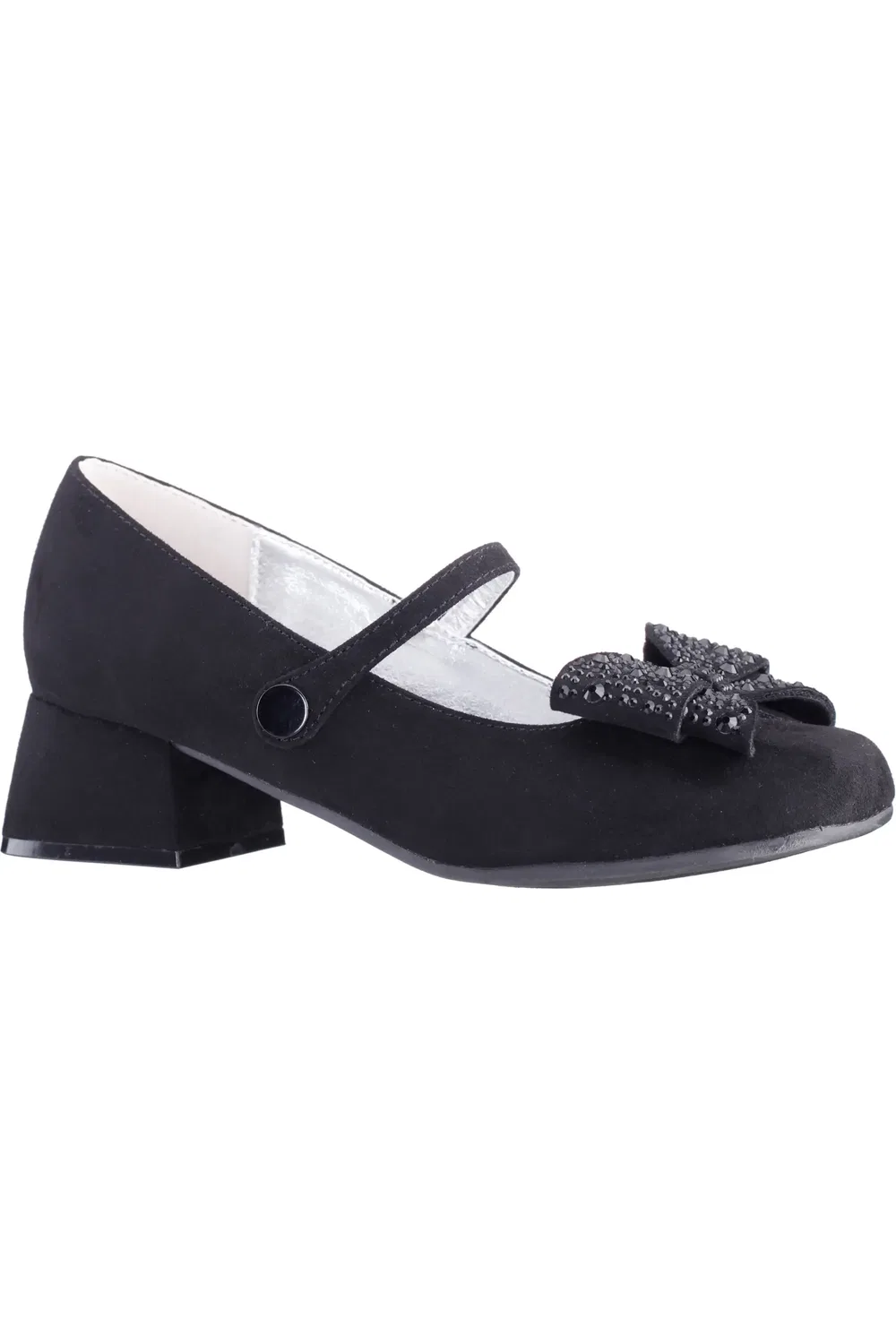 Детские туфли мэри-джейн с бантом Nole Nina, Black Microsuede