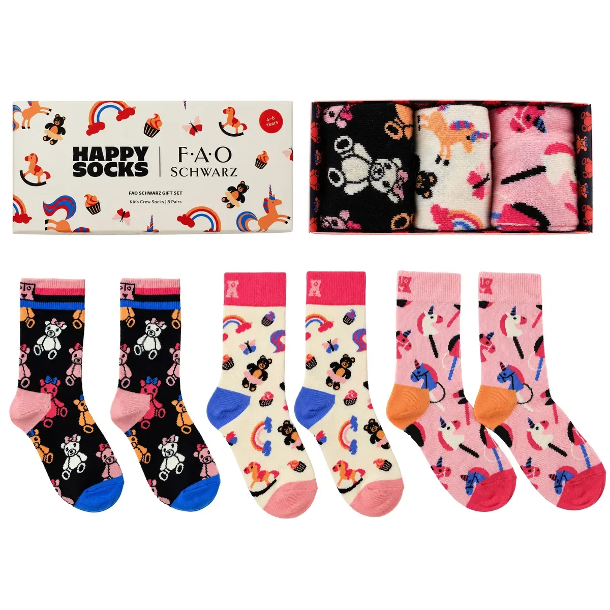Комплект из 3 пар носков с принтом Unicorn Happy Socks, Multi