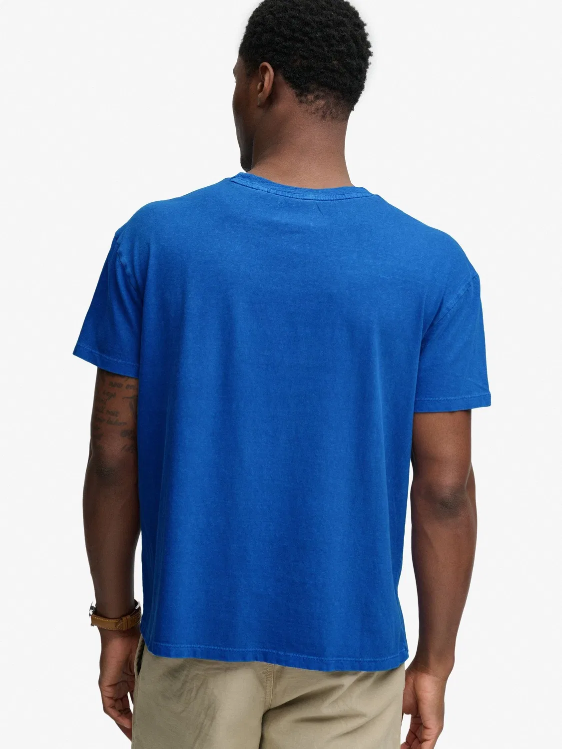Футболка с нагрудным карманом Superdry Classic Cotton Linen Pocket Superdry, синий — фото 2