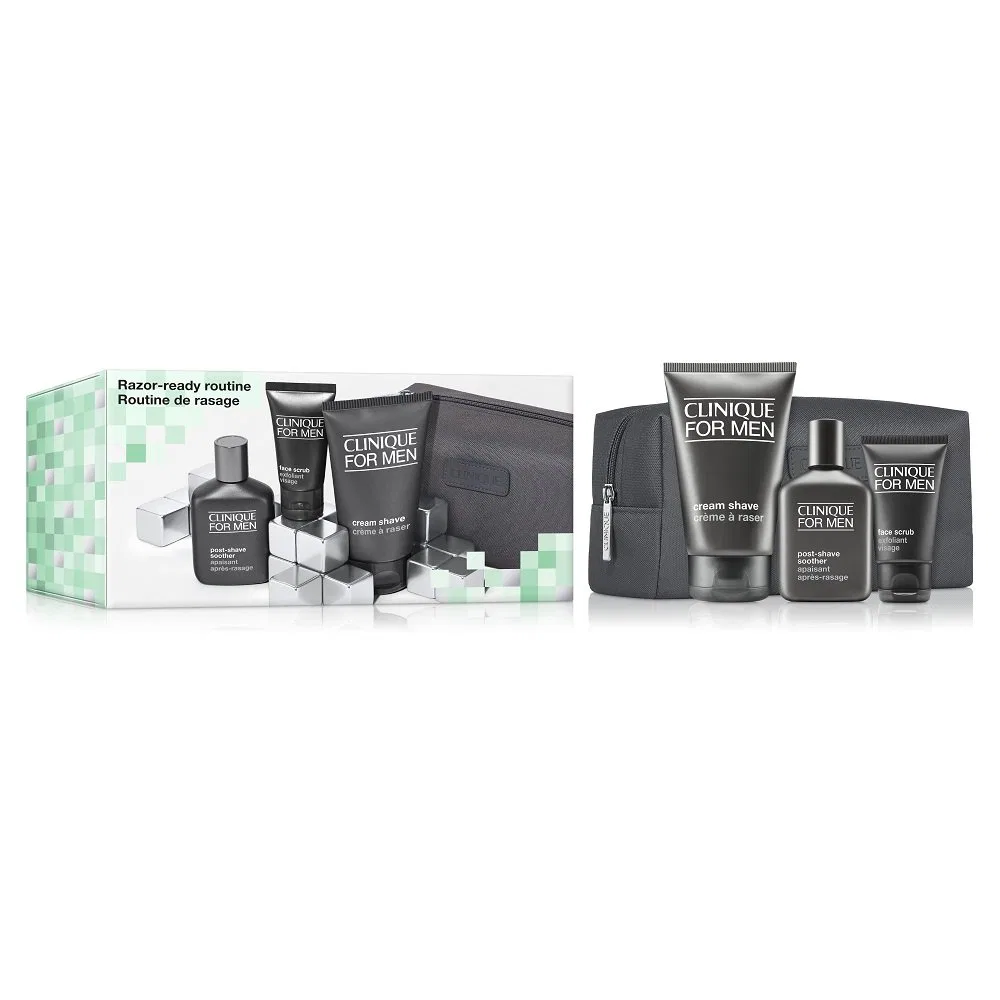 Мужской набор косметики для бритья Razor-ready Routine Clinique, 4 предмета