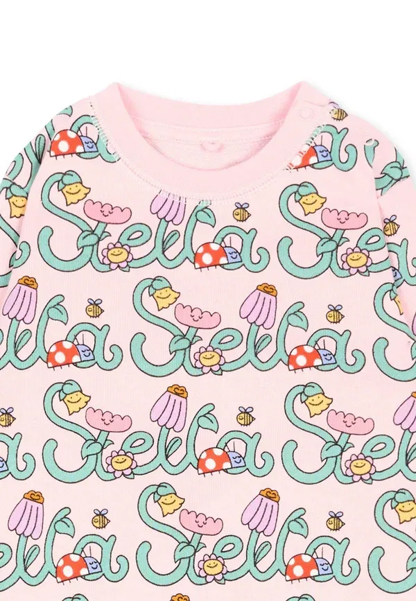 Сет-свитшот и брюки Floral Stella Mccartney Kids, pink, розовый — фото 3
