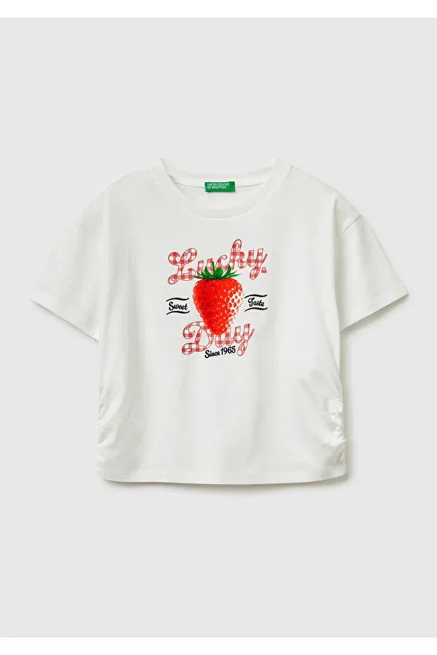 Детская футболка для девочек хлопковая United Colors Of Benetton, White