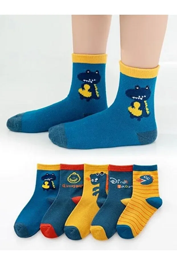 Детские носки с принтом Giant Dinosaur Patterned Hobins Sportswear & Company, Multicolor — фото 4