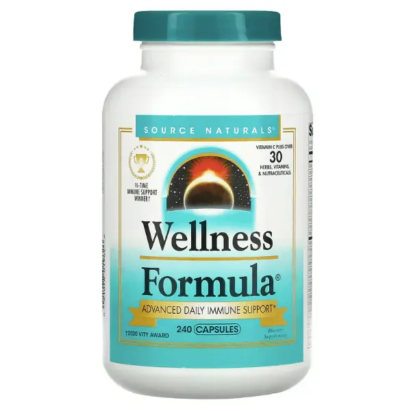 

Комплекс витаминов для поддержки иммунитета, Wellness Formula, 240 капсул, Source Naturals