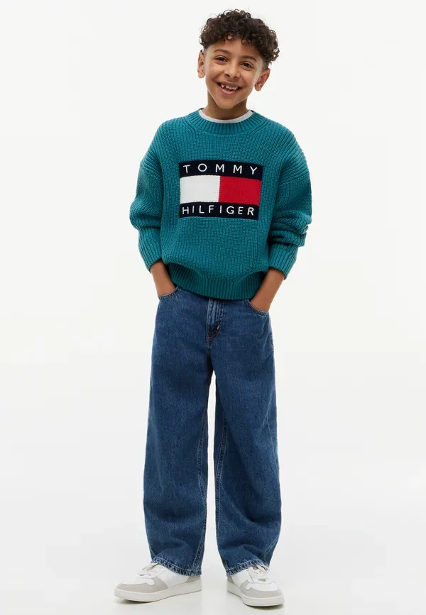 Джемпер с фотопринтом Tommy Hilfiger, бирюзовый