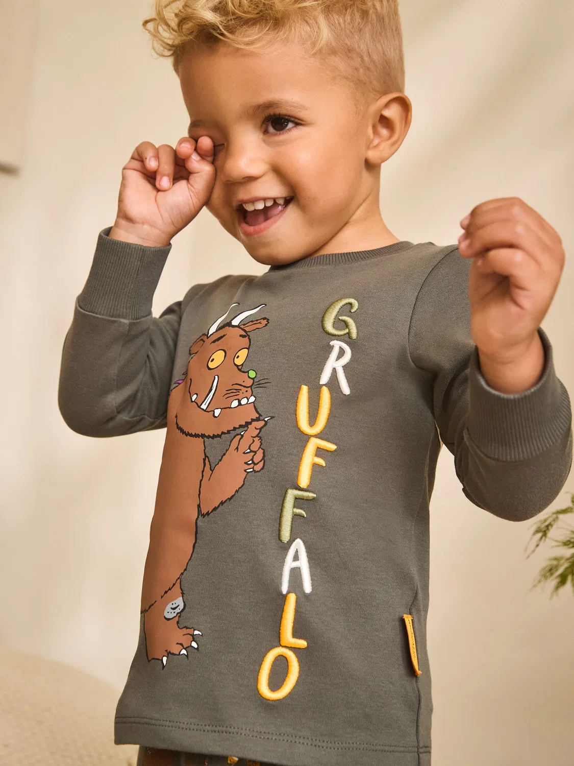 Пижама с принтом Gruffalo Next, угольно-серый/коричневый — фото 2
