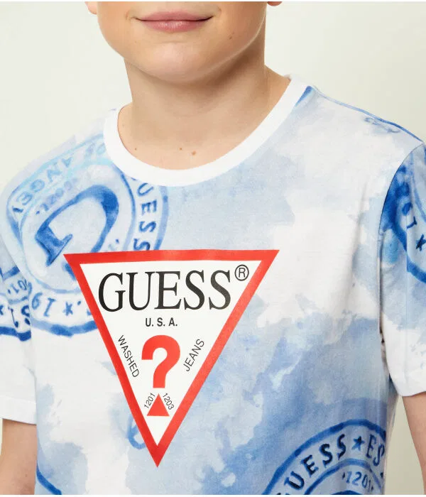 Детская футболка с круглым вырезом Guess, мультиколор — фото 4
